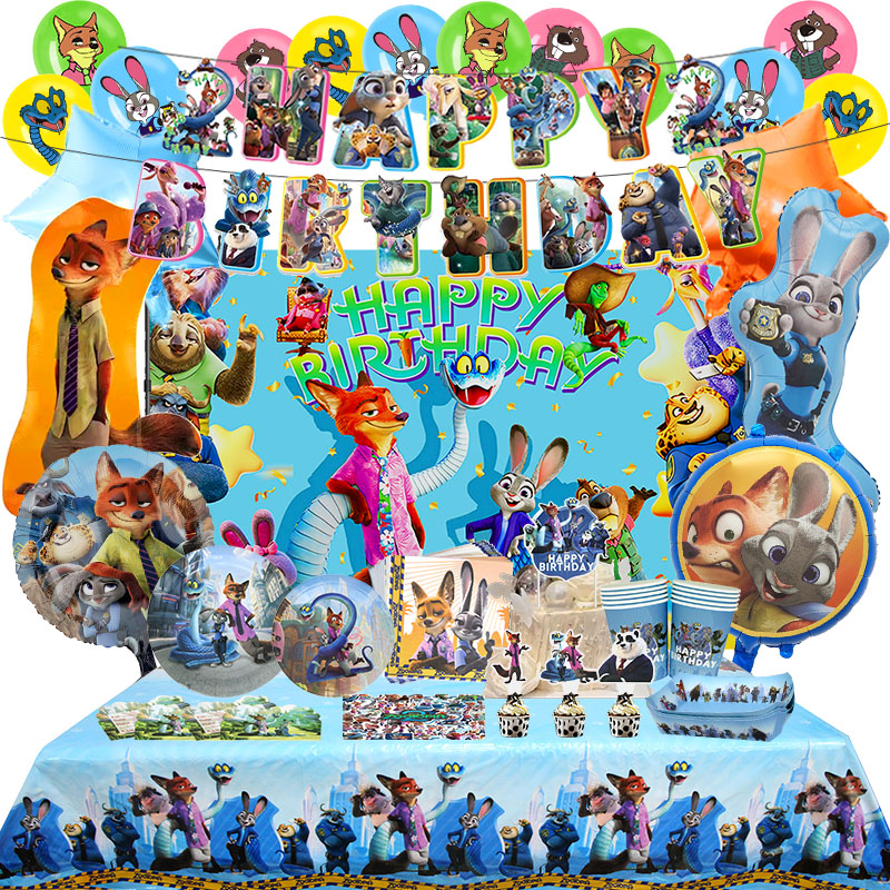 Zootopia Party Games - Dekorasi Pesta Ulang Tahun Zootopia Balon