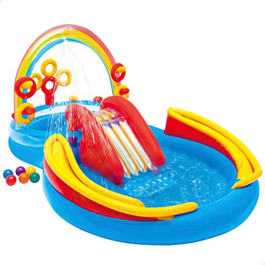 Ring Toss Outdoor - Kolam renang tiup dengan seluncuran air