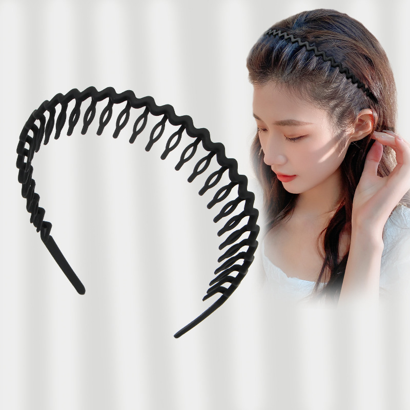 Ring Toss Outdoor - Bando rambut hitam Matte, ikat rambut