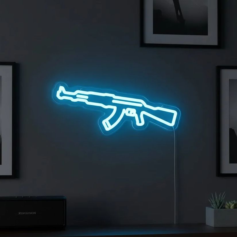 Party Games Switch 1 - Lampu Neon Bentuk AK - Dekorasi