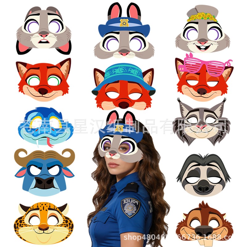 Zootopia Party Games - Dsn Figure 12Pcs/set Zootopia 2 Masker