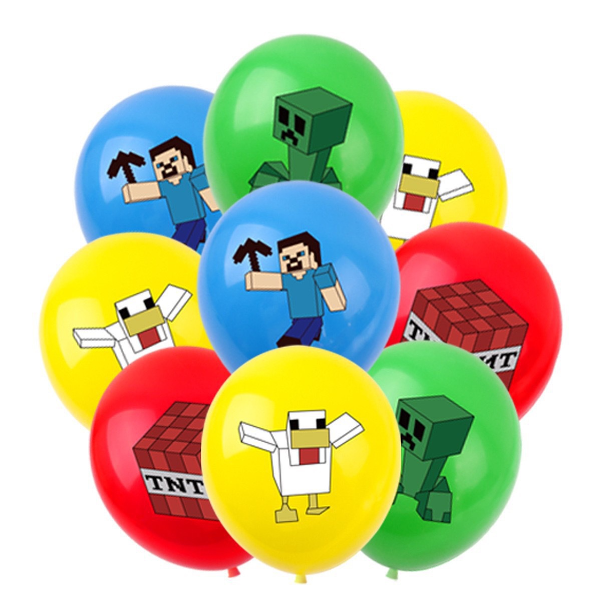 Party Games No Props - 50/100pcs Balon Pixel Minecrafte Tema Game