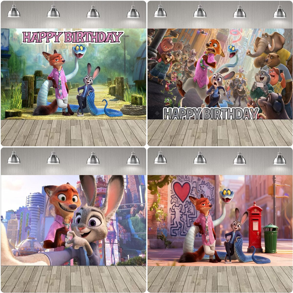Zootopia Party Games - Kartun Zootopia Dekorasi Pesta Latar Belakang