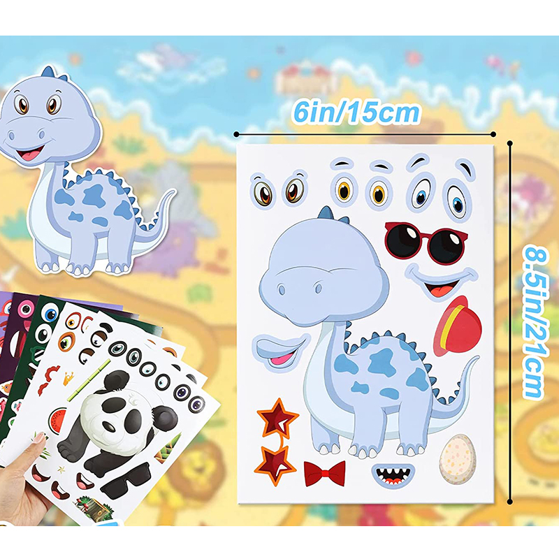 12/24 lembar membuat wajah sti - Zoo Party Games ulasan dan harga