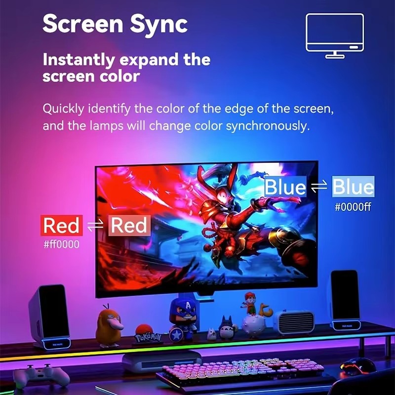 Lampu Gaming RGB Strip Lampu L - Party Games Pc ulasan dan harga