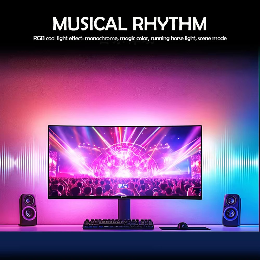 Lampu Gaming RGB Strip Lampu L - Party Games Pc ulasan dan harga